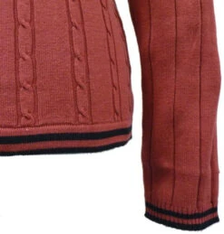 BECKETT Madcap Retro Mod Mens Cable Knit Jumper M -KDX Clothing Store Beckett Cable Knit Red cu2 85140.1666958552