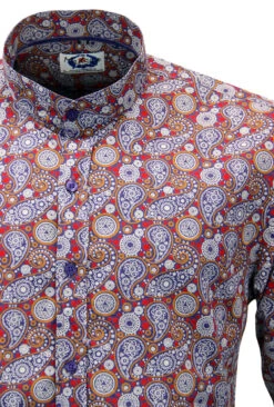 Indra 60s Mod Paisley Grandad Shirt -KDX Clothing Store Madcap England Indra Shirt2 52258.1661338299