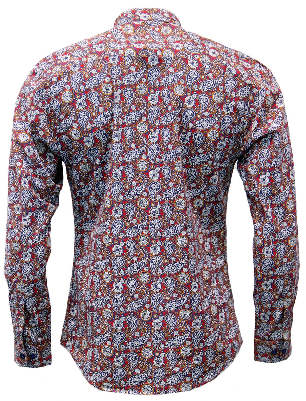 Indra 60s Mod Paisley Grandad Shirt 3 Indra 60s Mod Paisley Grandad Shirt