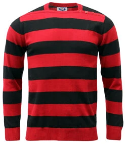 Jones 60s Mod Block Stripe Jumper W -KDX Clothing Store Madcap England Jones Jumper 02811.1661338410 1