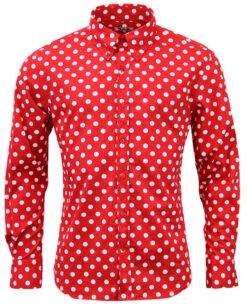 Penny Dot Lane Retro 60s Mod Shirt 23 Penny Dot Lane Retro 60s Mod Shirt -KDX Clothing Store Madcap England Penny Dot Lane Red 02838.1661339058
