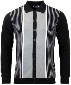 Pinstripe Marriott Polo Cardigan N -KDX Clothing Store Madcap England Pinstripe Marriott1 56985.1661273827