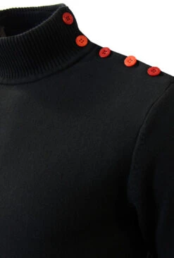 Racing Coleridge MADCAP Mens Retro Mod Turtle Neck -KDX Clothing Store Madcap England Racing Coleridge Black2 71141.1666958433