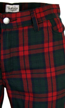 Tartan Trews Retro Mod Trousers BW -KDX Clothing Store Madcap England Tartan Trew Green21 93801.1661273638