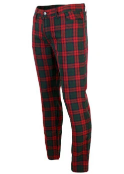 Tartan Trews Retro Mod Trousers BW -KDX Clothing Store Madcap England Tartan Trew Green3 37933.1661273636