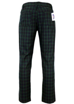 Tartan Trews Retro Mod Trousers BR -KDX Clothing Store Madcap England Tartan Trew Green41 33380.1661273651 2