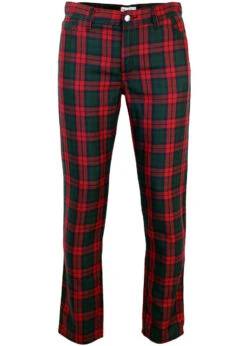 Tartan Trews Retro Mod Trousers BG -KDX Clothing Store Madcap England Tartan Trew Green 69203.1661273635 1