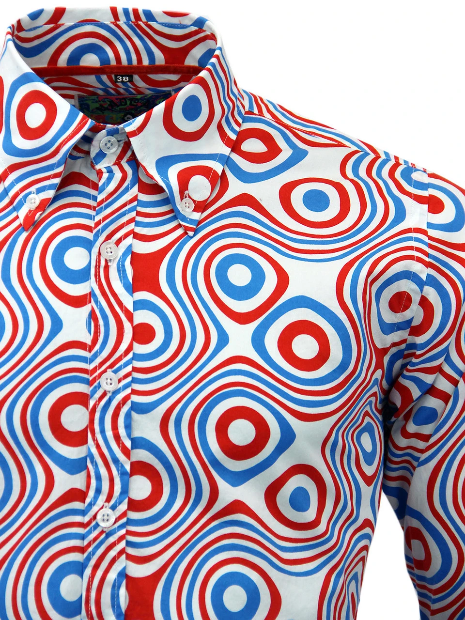 Trip Op Art Mod Big Collar Shirt BR 13 Trip Op Art Mod Big Collar Shirt BR - Image 11