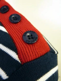 'Breton' MADCAP Mens Retro Mod Stripe Jumper (N) -KDX Clothing Store Madcap England Breton Jumper N2 58176.1666958121