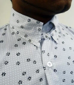 'Byron' MADCAP Retro Mod Tab Collar Floral Shirt -KDX Clothing Store Madcap England Retro Mod Tab Collar2 57077.1666958087