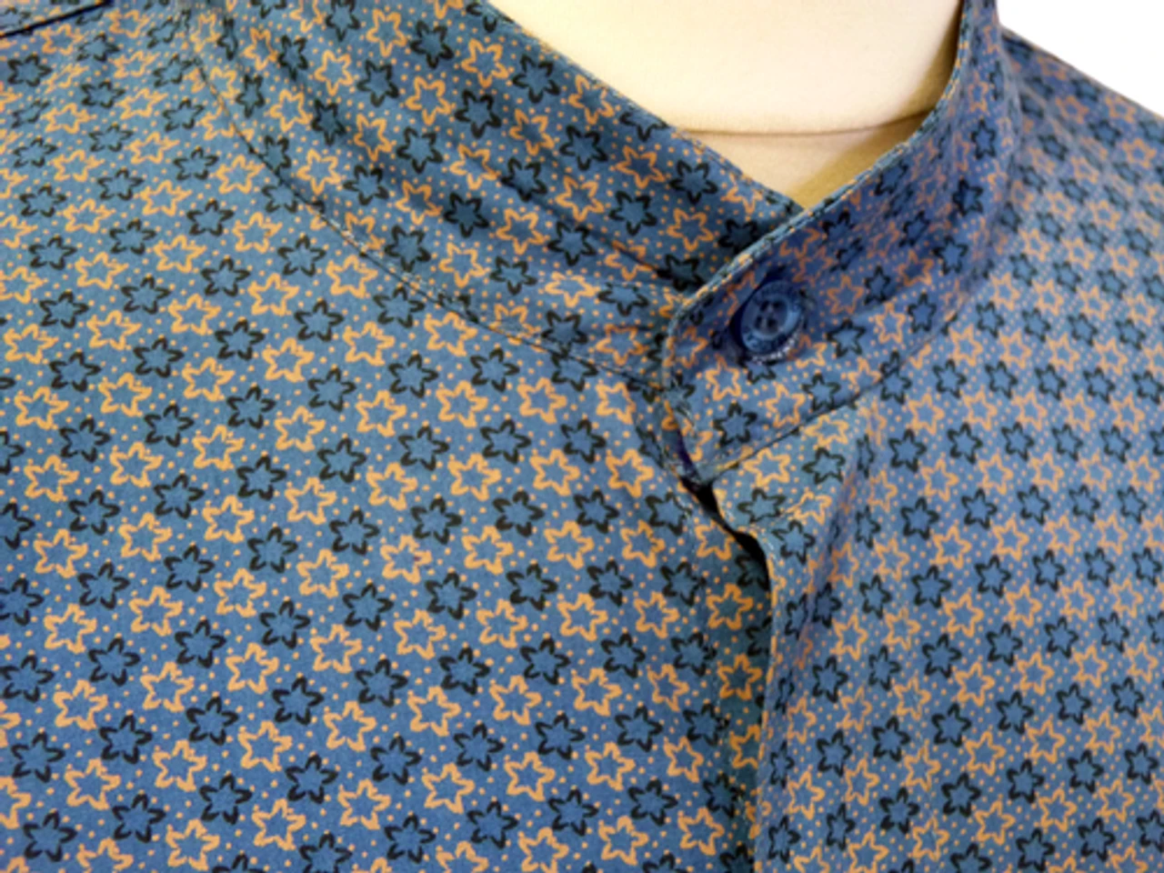 Byrd MADCAP Mens Retro Mod Mandarin Collar Shirt P 6 Byrd MADCAP Mens Retro Mod Mandarin Collar Shirt P - Image 4