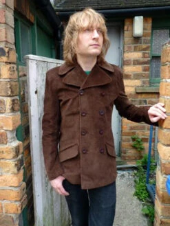 The Rare Breed - MADCAP Mens Retro Mod Jacket (DB) -KDX Clothing Store Madcap Rare Breed Jacket Brown Cord6 19440.1666958223
