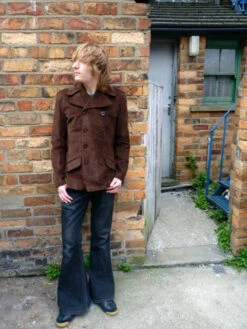 The Rare Breed - MADCAP Mens Retro Mod Jacket (DB) -KDX Clothing Store Madcap Rare Breed Jacket Brown Cord7 46594.1666958235