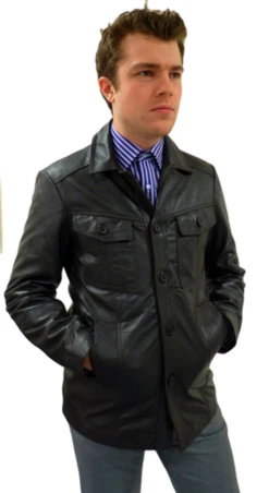 West 1 Gibson Retro Leather Jacket By MADCAP (Bl) -KDX Clothing Store Madcap West One Retro Leather JktB1 04643.1666957961