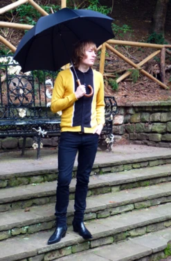 'Mustard Marriott' - Retro Mod Sixties Mens Polo -KDX Clothing Store Mustard Marriot1 04104.1666957485