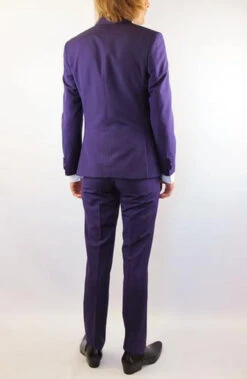Tailored By Madcap Mod Mohair Suit Jacket (Plum) -KDX Clothing Store Purple mohair suit back1 68937.1664291250