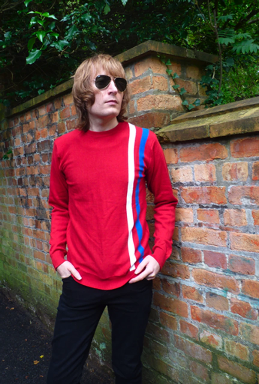 'Renegade' - Retro Mod Sixties Racing Jumper RED 3 'Renegade' - Retro Mod Sixties Racing Jumper RED