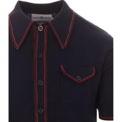 Crawdaddy Micro Dash Knit Polo (C) -KDX Clothing Store crawdaddy navy 03 92706.1661270504 1