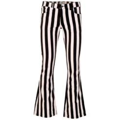 Holy Roller Retro Stripe Flares B/G -KDX Clothing Store holy roller black white 01 63831.1661261462