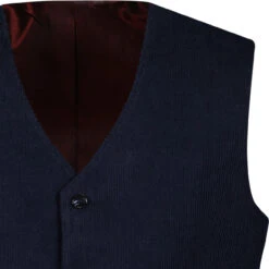 Manero Retro 70s Cord Waistcoat (R) -KDX Clothing Store madcap cord waistcoat navy detail 76514.1661260441 1