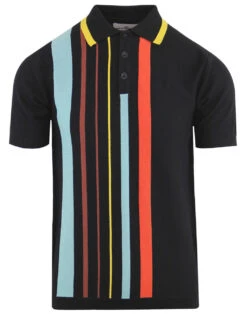 Bauhaus Mod Stripe Knit Polo BLACK 13 Bauhaus Mod Stripe Knit Polo BLACK -KDX Clothing Store madcap england bauhaus stripe polo black 1 32401.1661267909