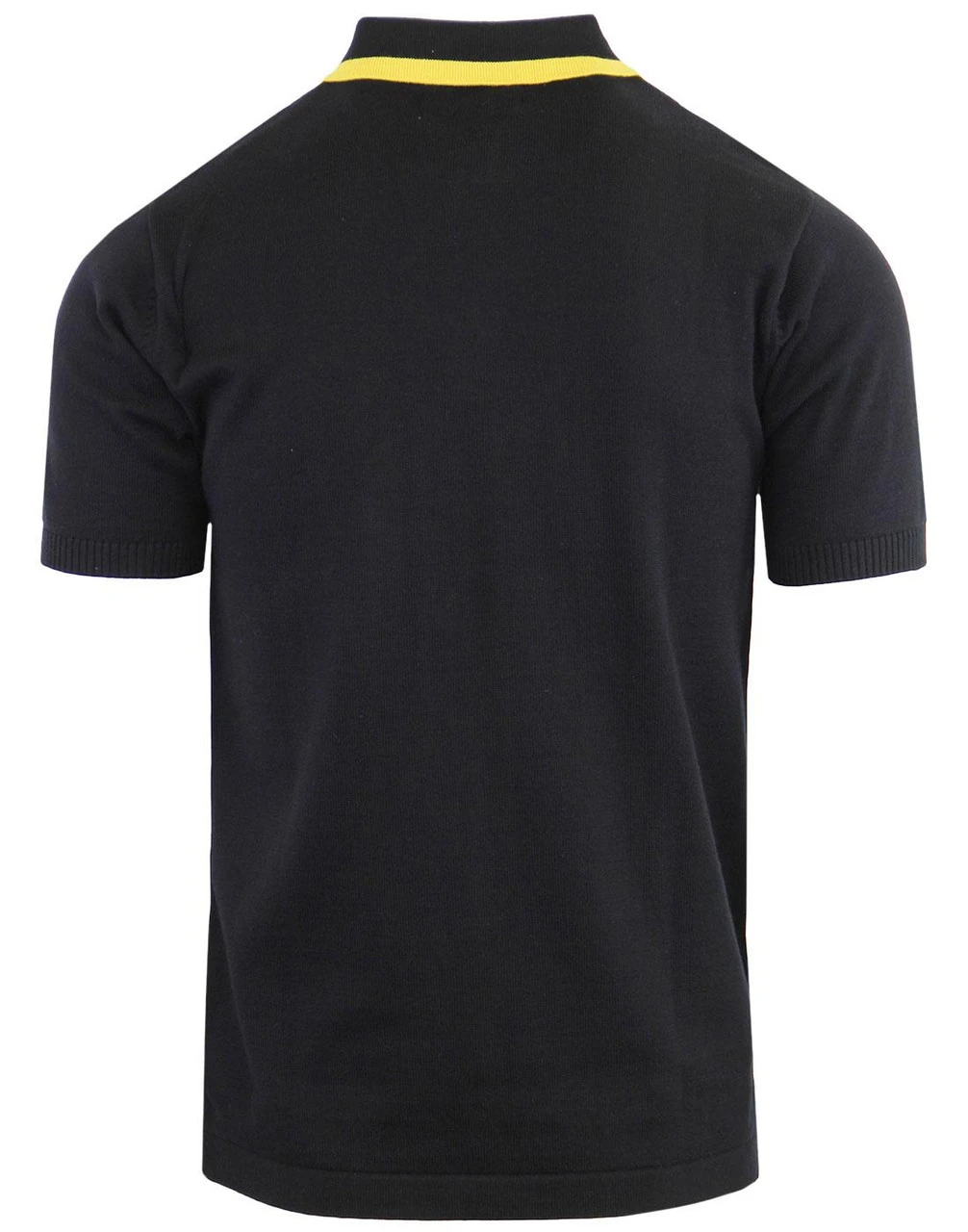 Bauhaus Mod Stripe Knit Polo BLACK 6 Bauhaus Mod Stripe Knit Polo BLACK - Image 4