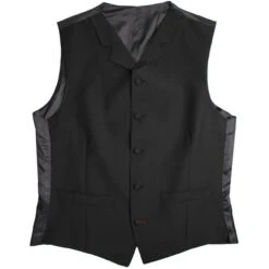 Mod Mohair Lapel Waistcoat (Black) -KDX Clothing Store madcap england black suit waistcoat 1 91728.1664290916