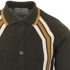 Blast Mod Stripe Polo Cardigan (R) -KDX Clothing Store madcap england blast polo cardigan rosin 3 59697.1661264793 2