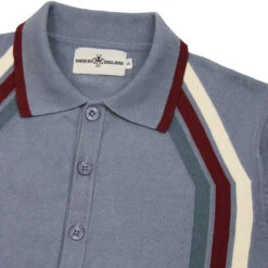 Blast Mod Stripe Polo Cardigan (R) -KDX Clothing Store madcap england blast stripe polo cardigan flintstone 1 68883.1661265807 2