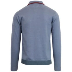 Blast Mod Stripe Polo Cardigan (R) -KDX Clothing Store madcap england blast stripe polo cardigan flintstone 2 25347.1661265808 2