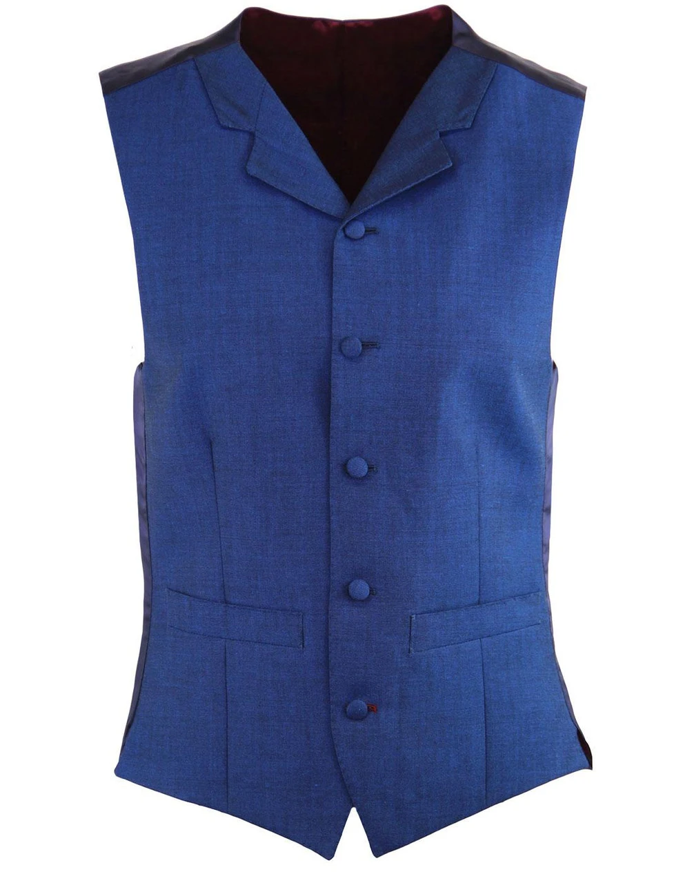 60s Mod Mohair Tonic Waistcoat BLUE 6 60s Mod Mohair Tonic Waistcoat BLUE - Image 4
