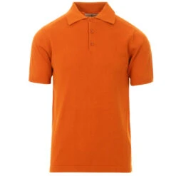 SS Brando 60s Mod Knitted Polo (PS) -KDX Clothing Store madcap england brndo ss polo marmalade 2 28226.1661261839 3