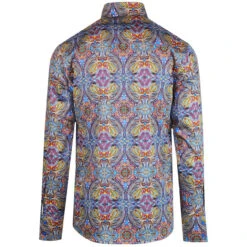 Capo Mod Paisley Spear Collar Shirt -KDX Clothing Store madcap england capo psychedelic paisley shirt 3 38960.1661266042
