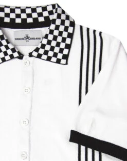 Charlie Ska Check Collar Polo Top B -KDX Clothing Store madcap england checkerboard collar polo 2 08635.1661268334 1