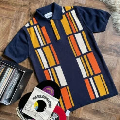 Comet Retro 60s Mod Polo Shirt (NB) -KDX Clothing Store madcap england comet polo navy5 48443.1661261146 2