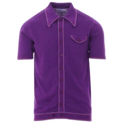Crawdaddy Micro Dash Knit Polo (IP) -KDX Clothing Store madcap england crawdaddy polo purple 3 71933.1661262196 7