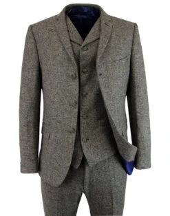 Mod Donegal 3 Button Suit Jacket 19 Mod Donegal 3 Button Suit Jacket -KDX Clothing Store madcap england donegal suit outfit 2 04485.1661271060