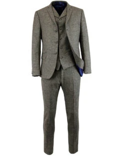 Mod Donegal 3 Button Suit Jacket 13 Mod Donegal 3 Button Suit Jacket -KDX Clothing Store madcap england donegal suit outfit 3 73867.1661271058