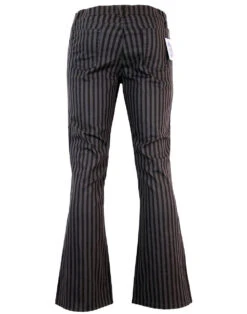 'Duke' - Retro 60s/70s Striped Flares By MADCAP -KDX Clothing Store madcap england duke flares blackgrey11 73035.1666958041
