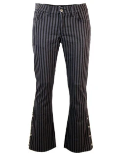 'Duke' - Retro 60s/70s Striped Flares By MADCAP -KDX Clothing Store madcap england duke flares blackgrey3 28733.1666958037