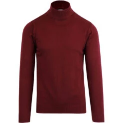 Eastwood Mock Turtleneck Jumper BT -KDX Clothing Store madcap england eastwood turtleneck zinfandel 5 96582.1661267055 12