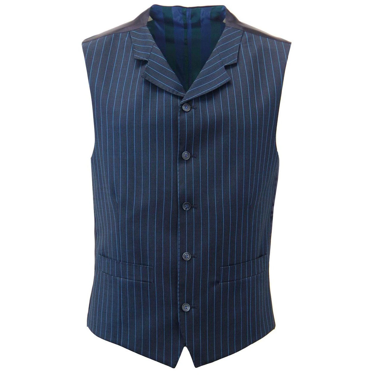 Electric Pinstripe Lapel Waistcoat 3 Electric Pinstripe Lapel Waistcoat