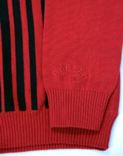 Everly 60s Mod Stripe Polo Cardigan -KDX Clothing Store madcap england everly polo red 2 49273.1661271250