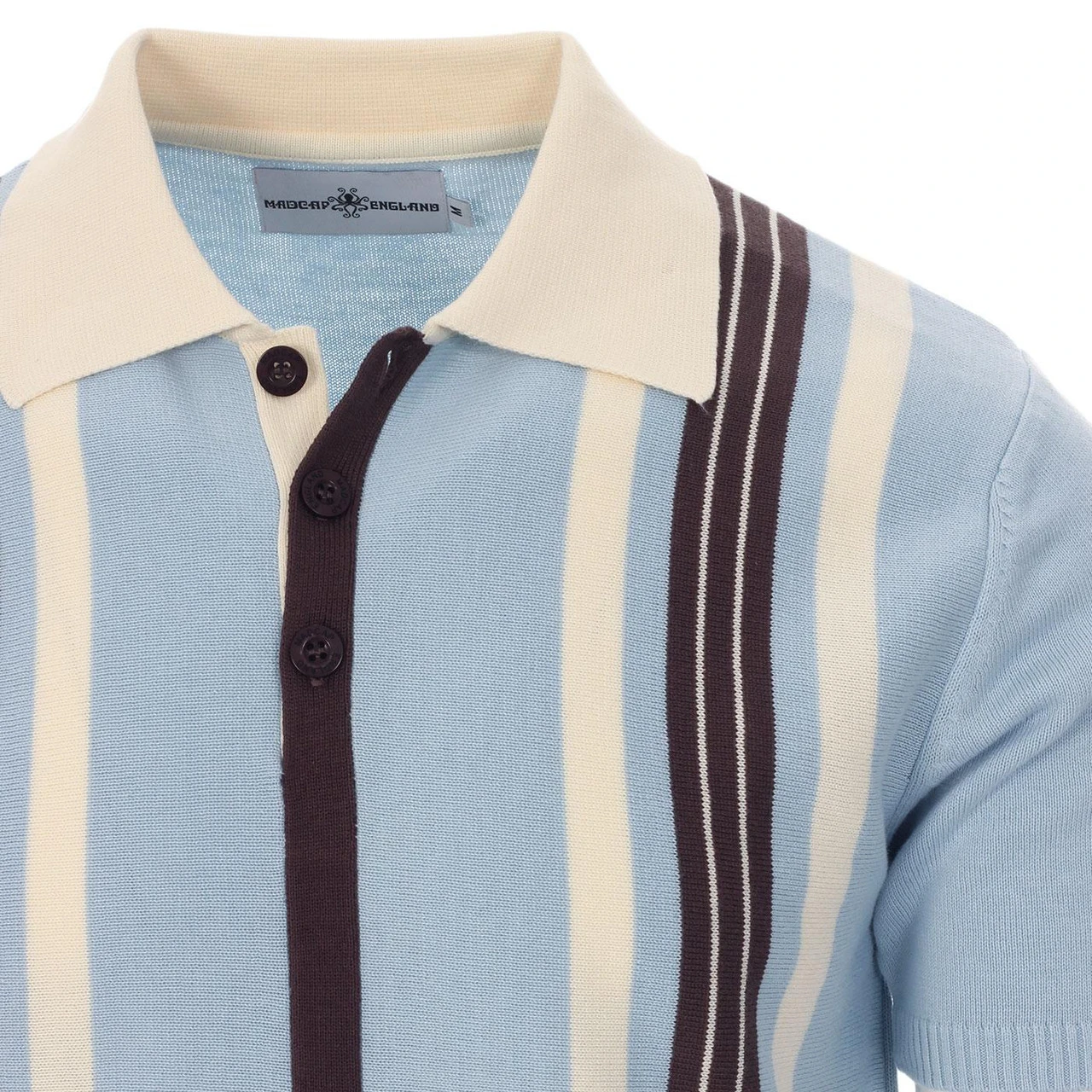 Farlowe Mod Stripe Knit Polo Top GO 13 Farlowe Mod Stripe Knit Polo Top GO - Image 12