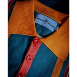 Farlowe Mod Stripe Knit Polo Top GO 28 Farlowe Mod Stripe Knit Polo Top GO -KDX Clothing Store madcap england farlowe polo pine2 40040.1661261216 3