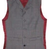 Mod POW Check Lapel Waistcoat GREY -KDX Clothing Store madcap england grey check waistcoat 2 70738.1661268302