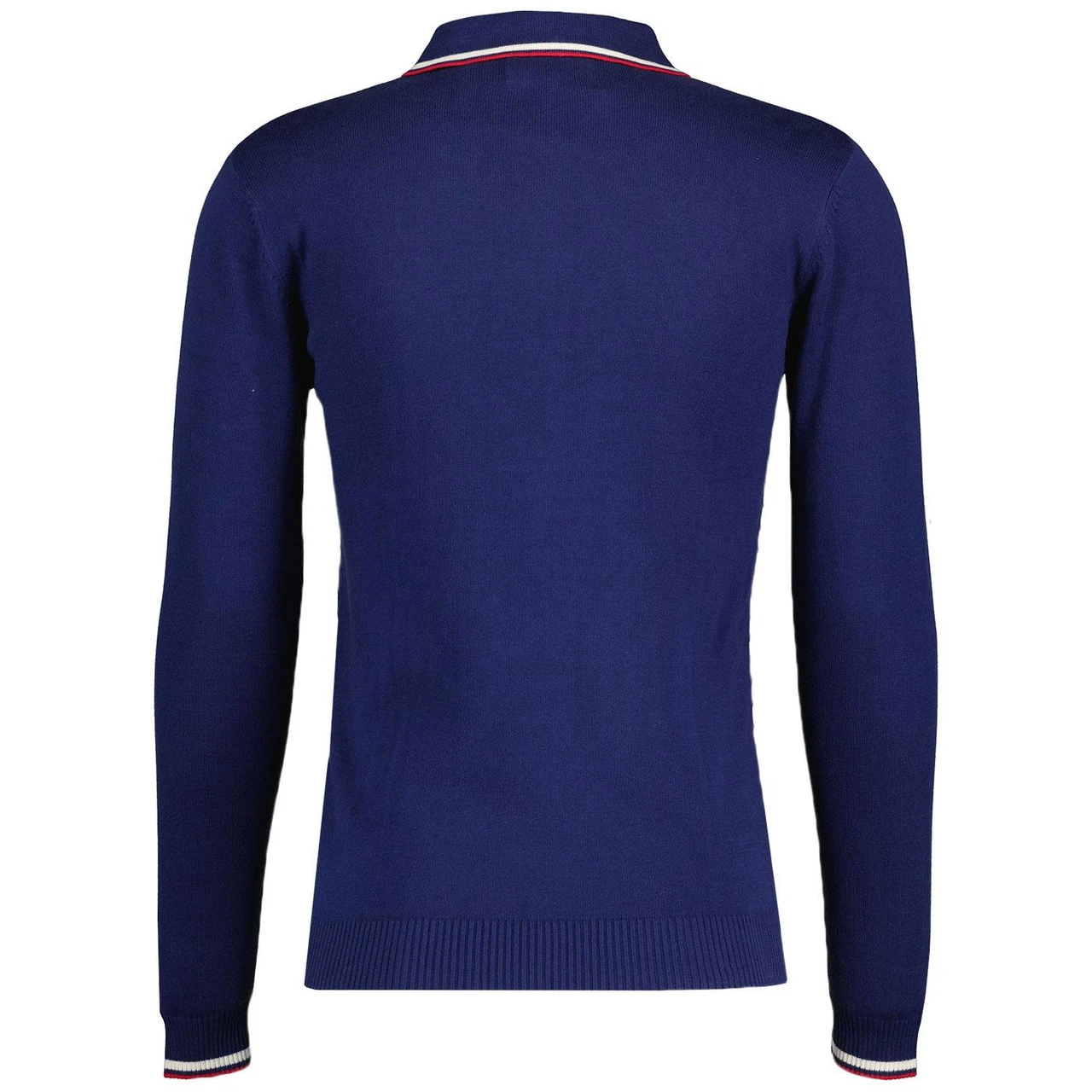 Apollo Mod Grid Check Big Collar Zip Polo Cardigan Snow White 3 Apollo Mod Grid Check Big Collar Zip Polo Cardigan Snow White