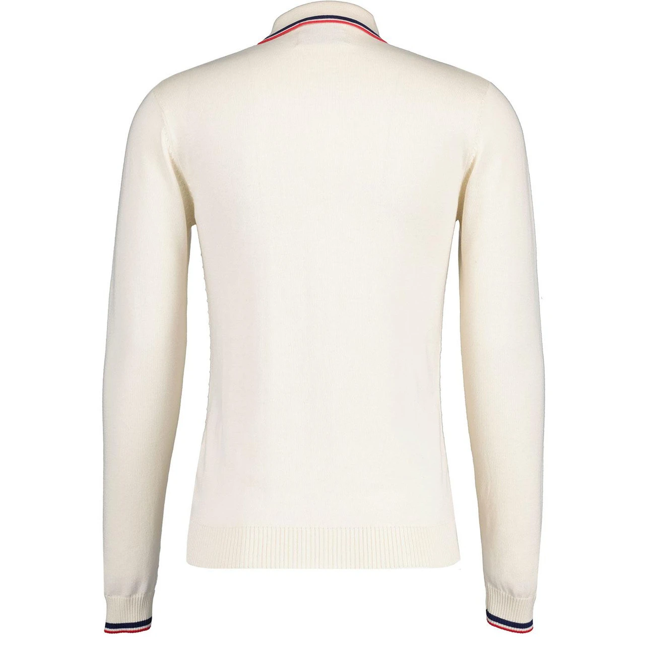 Apollo Mod Grid Check Big Collar Zip Polo Cardigan Snow White 6 Apollo Mod Grid Check Big Collar Zip Polo Cardigan Snow White - Image 4