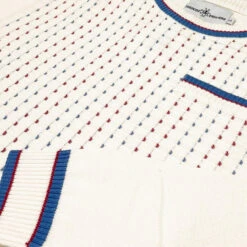 Hawkins Mod Jacquard Dash Front Jumper In Snow White -KDX Clothing Store madcap england hawkins jacquard dash jumper snow white 6 38544.1695997609 1