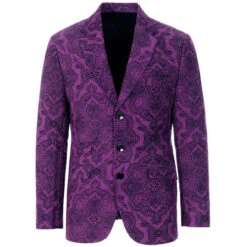 Purple Paisley Rave 60s Cord Blazer -KDX Clothing Store madcap england hendrix paisley blazer grape 4 39646.1661263930